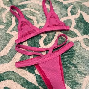 Pink Strappy Bondage BIKINI - Medium SET!